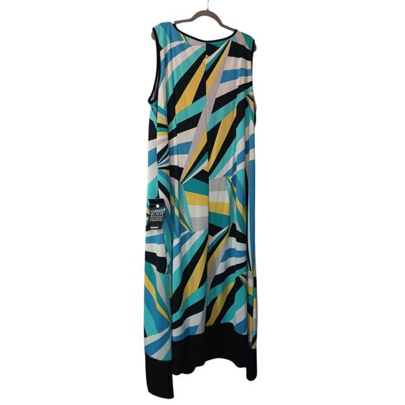 NEW AVENUE Long Maxi Dress Plus 26/28 3X Stretchy Vacation Career Travel Flowy - Picture 13 of 13